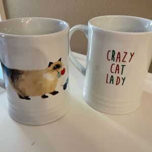 Fringe Cat Christmas themed coffee cups